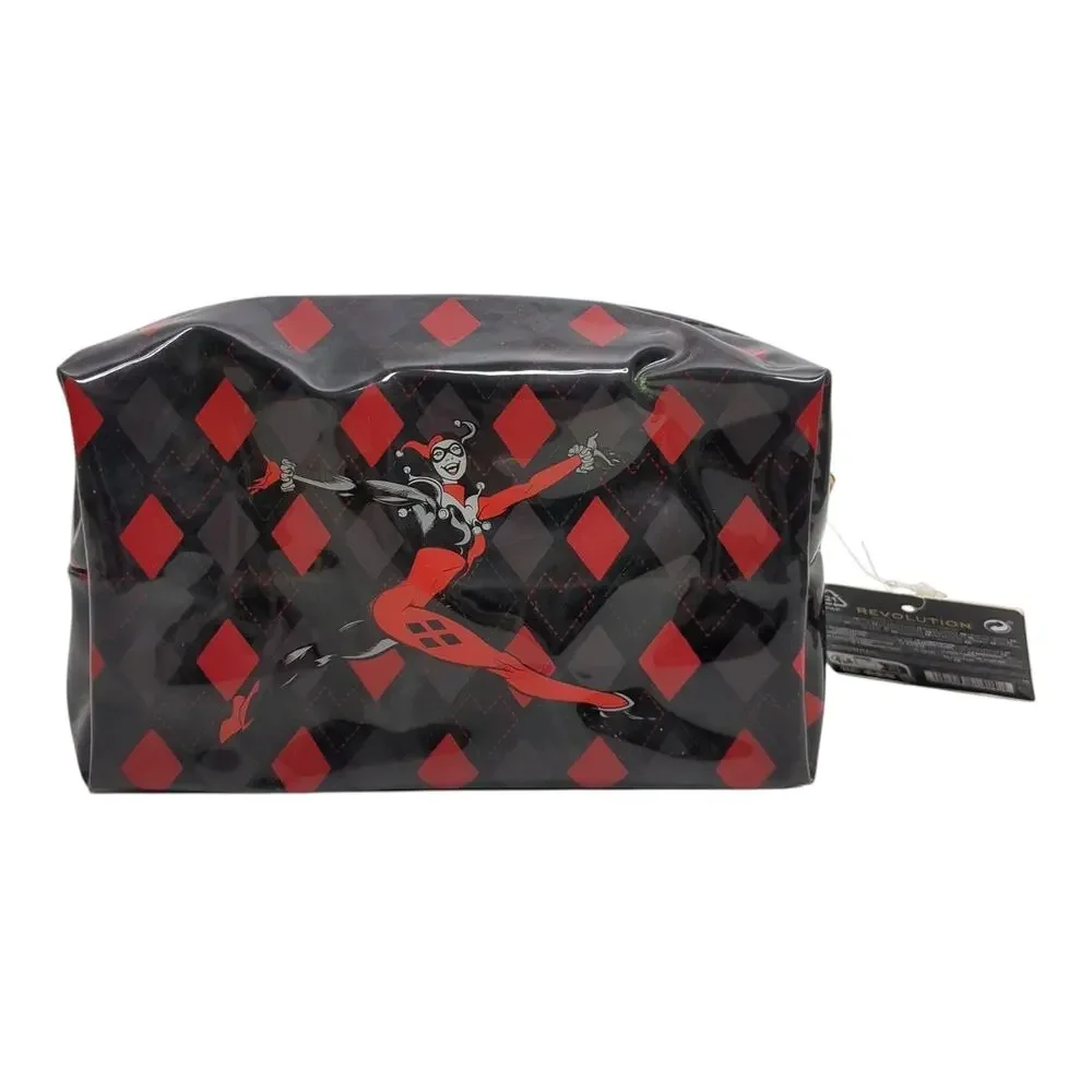 Revolution X Batman Poison Ivy Harley Quinn Makeup Bag Palette Lip Liner Set 7